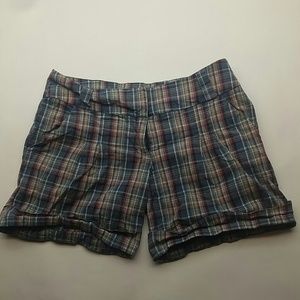 MIMI CHICA PLAID BLUE AND RED SHORTS SIZE 7